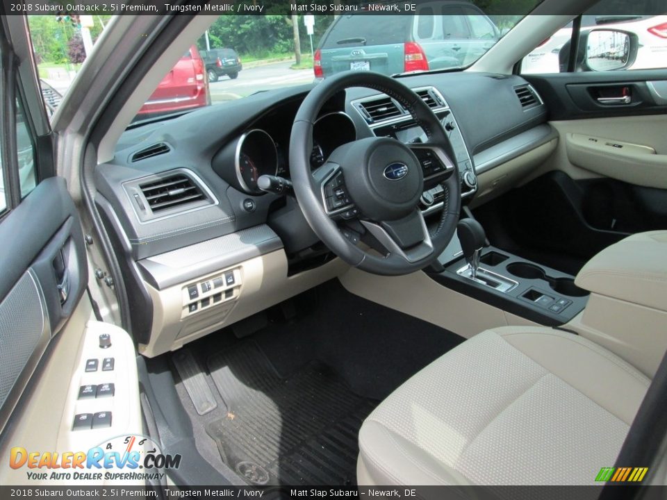 2018 Subaru Outback 2.5i Premium Tungsten Metallic / Ivory Photo #12