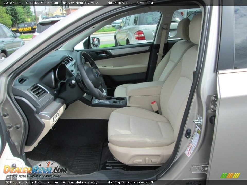 2018 Subaru Outback 2.5i Premium Tungsten Metallic / Ivory Photo #13