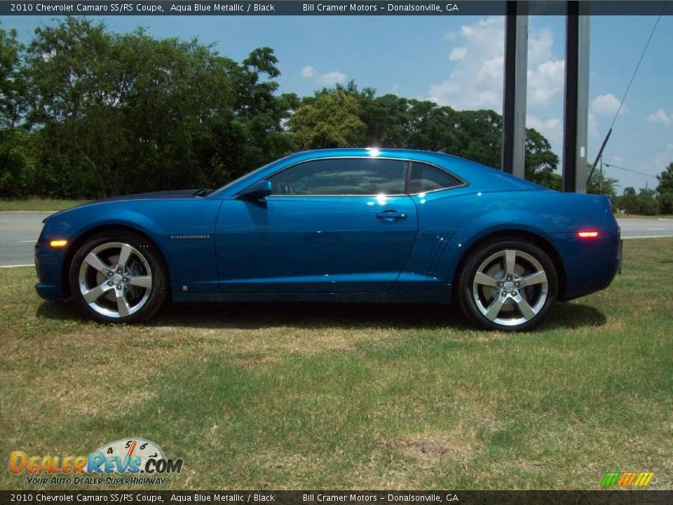 2010 Chevrolet Camaro SS/RS Coupe Aqua Blue Metallic / Black Photo #8