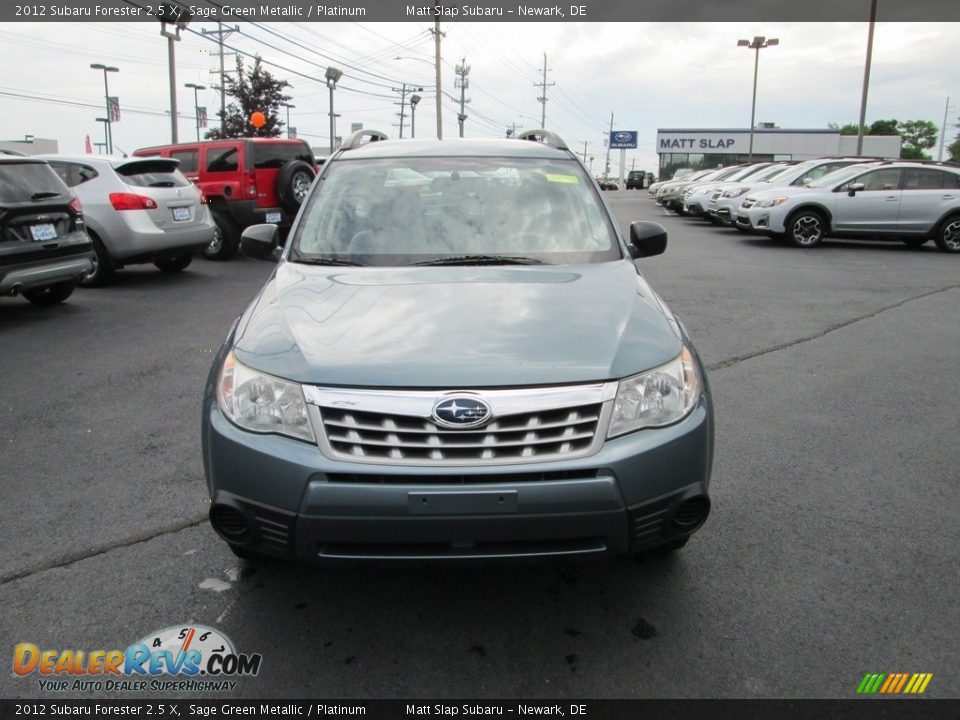 2012 Subaru Forester 2.5 X Sage Green Metallic / Platinum Photo #3