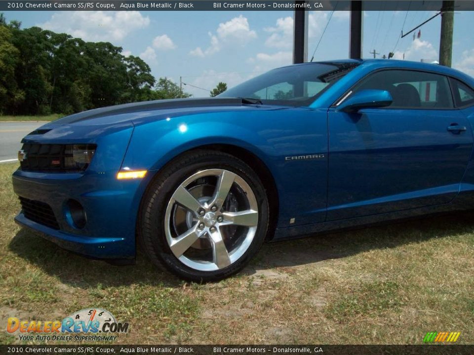 2010 Chevrolet Camaro SS/RS Coupe Aqua Blue Metallic / Black Photo #9