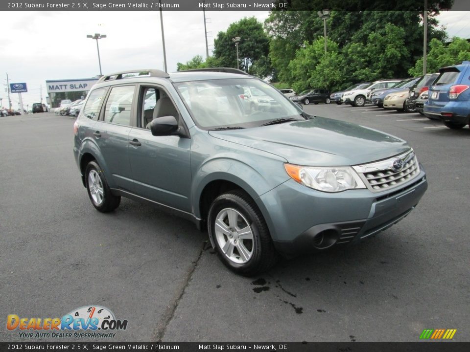 2012 Subaru Forester 2.5 X Sage Green Metallic / Platinum Photo #4