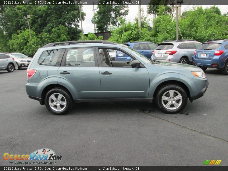 2012 Subaru Forester 2.5 X Sage Green Metallic / Platinum Photo #5