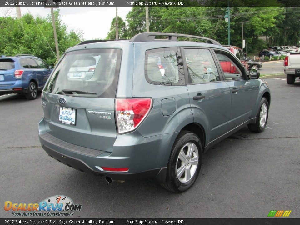 2012 Subaru Forester 2.5 X Sage Green Metallic / Platinum Photo #6