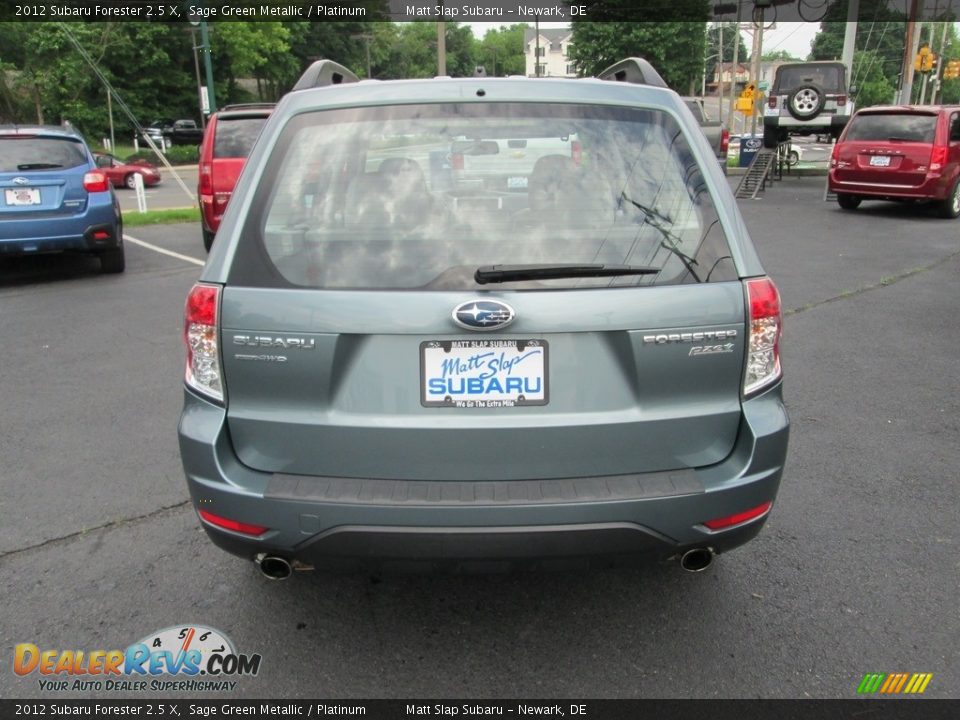 2012 Subaru Forester 2.5 X Sage Green Metallic / Platinum Photo #7