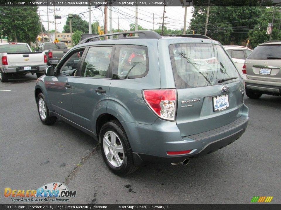 2012 Subaru Forester 2.5 X Sage Green Metallic / Platinum Photo #8