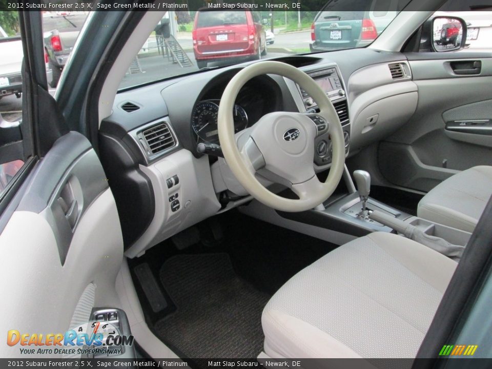 2012 Subaru Forester 2.5 X Sage Green Metallic / Platinum Photo #11