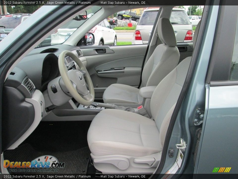 2012 Subaru Forester 2.5 X Sage Green Metallic / Platinum Photo #12