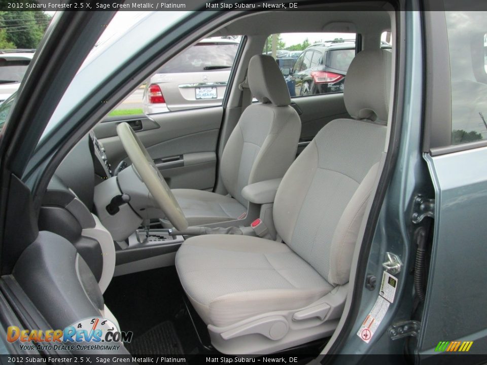 2012 Subaru Forester 2.5 X Sage Green Metallic / Platinum Photo #15