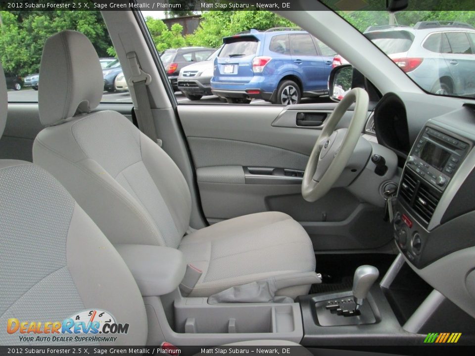 2012 Subaru Forester 2.5 X Sage Green Metallic / Platinum Photo #16