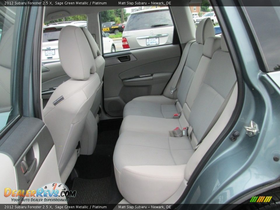 2012 Subaru Forester 2.5 X Sage Green Metallic / Platinum Photo #20