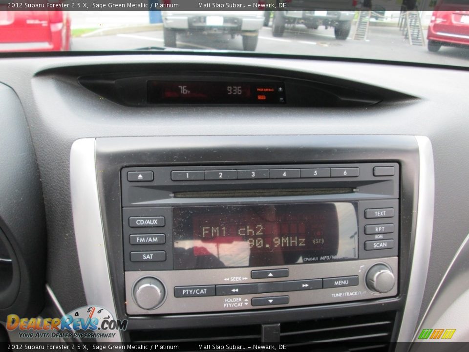 2012 Subaru Forester 2.5 X Sage Green Metallic / Platinum Photo #24