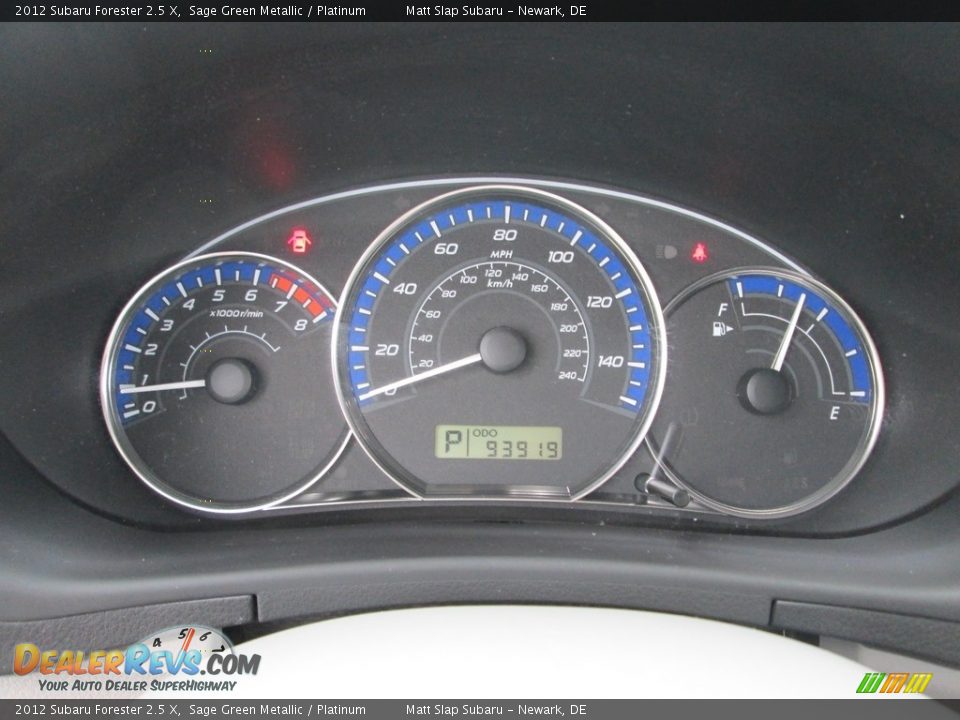2012 Subaru Forester 2.5 X Sage Green Metallic / Platinum Photo #26