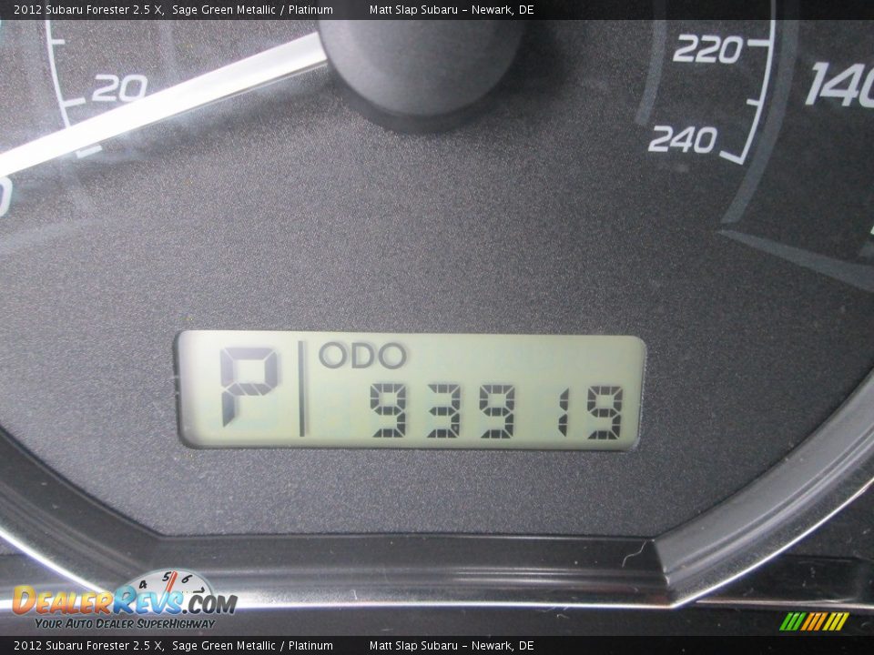 2012 Subaru Forester 2.5 X Sage Green Metallic / Platinum Photo #27