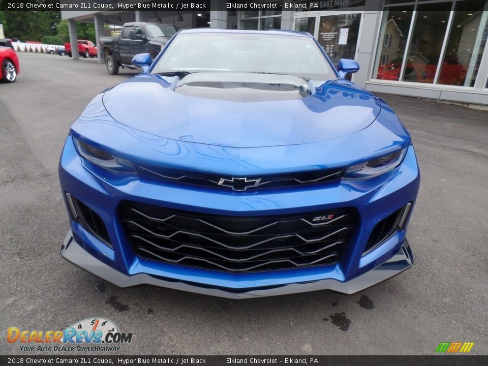 2018 Chevrolet Camaro ZL1 Coupe Hyper Blue Metallic / Jet Black Photo #4