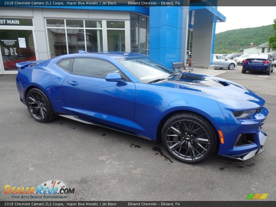 2018 Chevrolet Camaro ZL1 Coupe Hyper Blue Metallic / Jet Black Photo #5