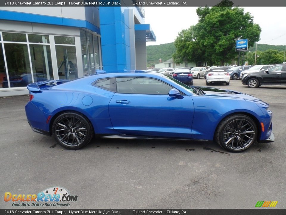 2018 Chevrolet Camaro ZL1 Coupe Hyper Blue Metallic / Jet Black Photo #6