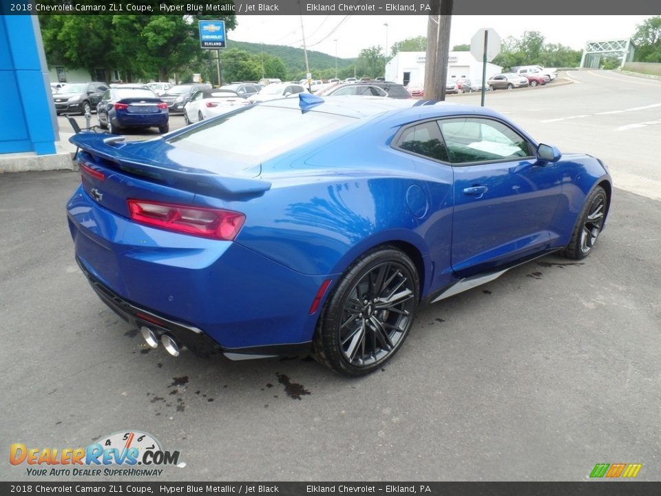 2018 Chevrolet Camaro ZL1 Coupe Hyper Blue Metallic / Jet Black Photo #7