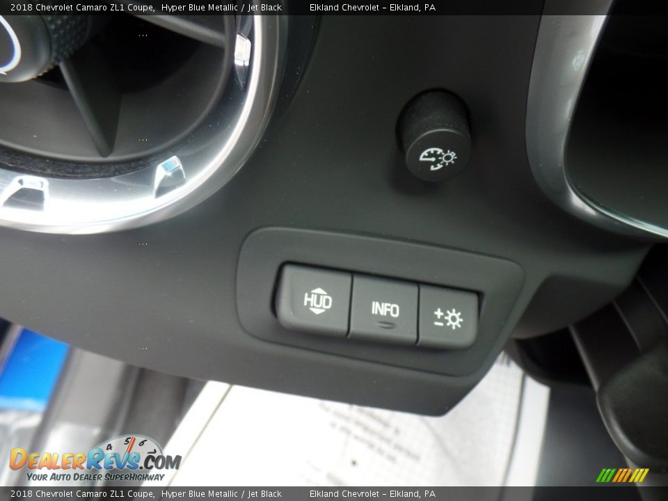 2018 Chevrolet Camaro ZL1 Coupe Hyper Blue Metallic / Jet Black Photo #25