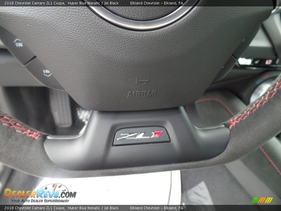 2018 Chevrolet Camaro ZL1 Coupe Hyper Blue Metallic / Jet Black Photo #26