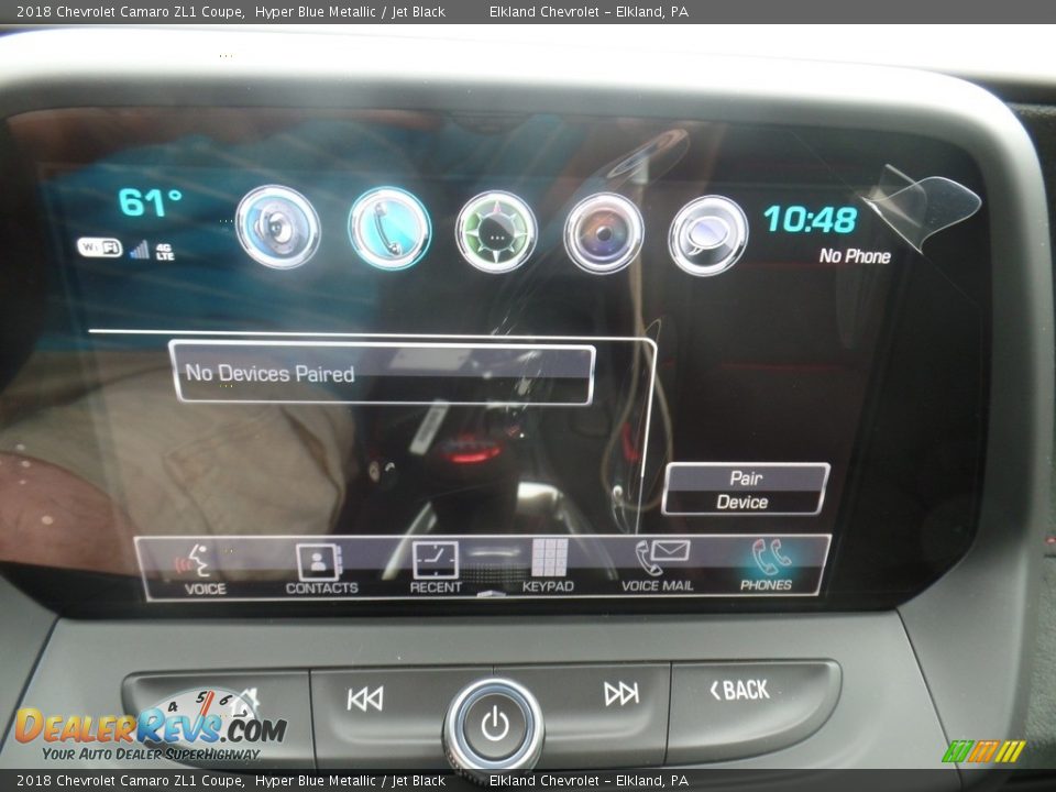 2018 Chevrolet Camaro ZL1 Coupe Hyper Blue Metallic / Jet Black Photo #32