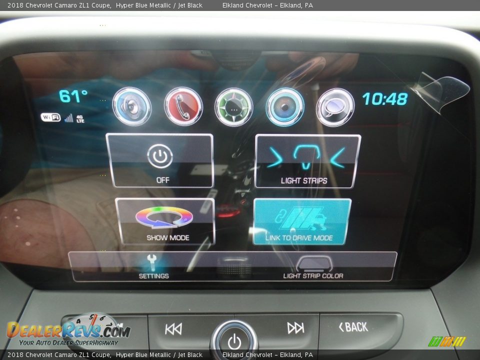 2018 Chevrolet Camaro ZL1 Coupe Hyper Blue Metallic / Jet Black Photo #33