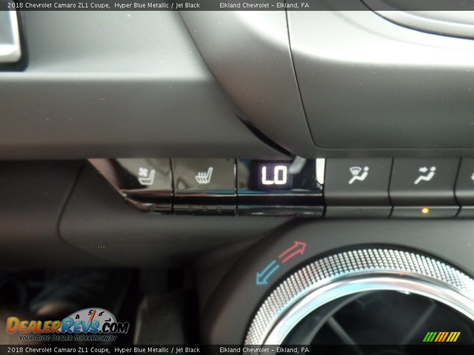 2018 Chevrolet Camaro ZL1 Coupe Hyper Blue Metallic / Jet Black Photo #36