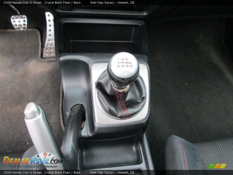2009 Honda Civic Si Sedan Crystal Black Pearl / Black Photo #26