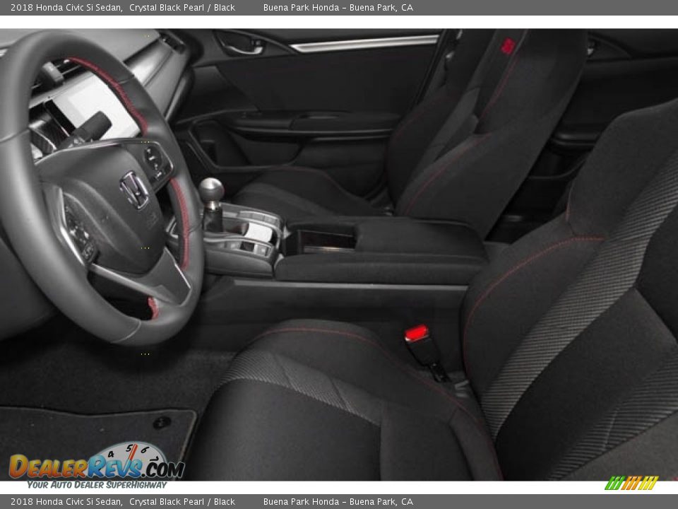 2018 Honda Civic Si Sedan Crystal Black Pearl / Black Photo #8