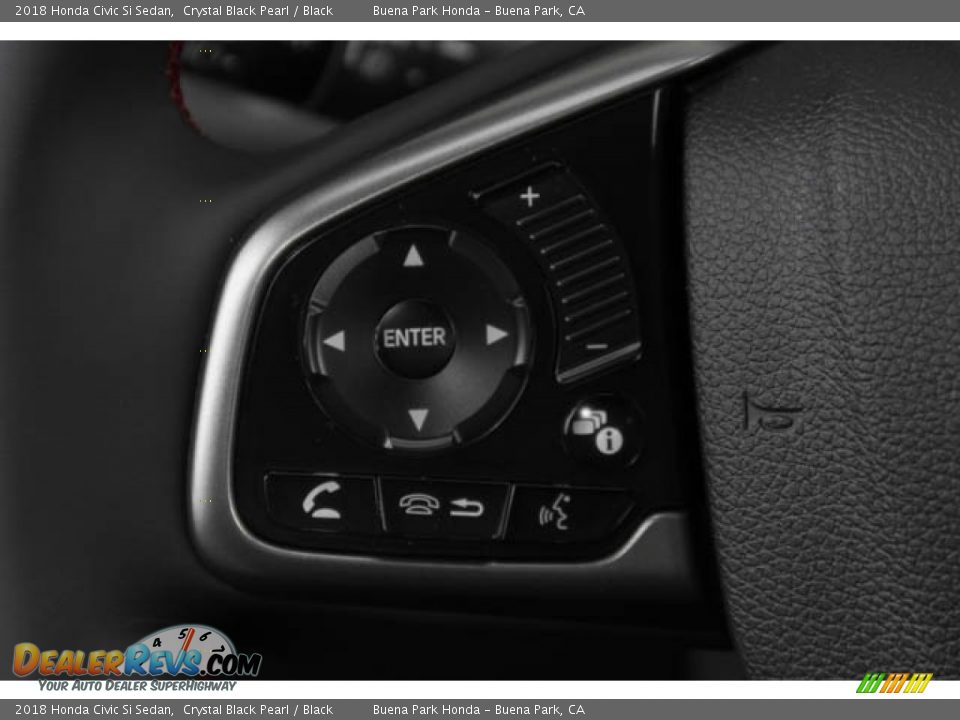 2018 Honda Civic Si Sedan Crystal Black Pearl / Black Photo #13