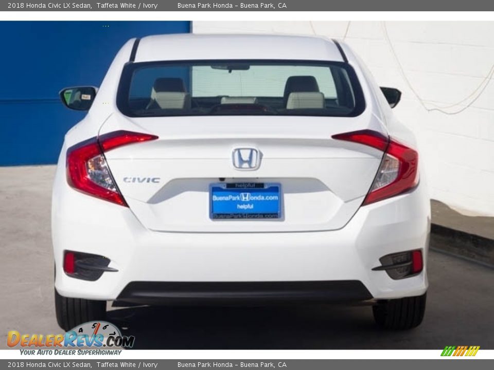 2018 Honda Civic LX Sedan Taffeta White / Ivory Photo #6