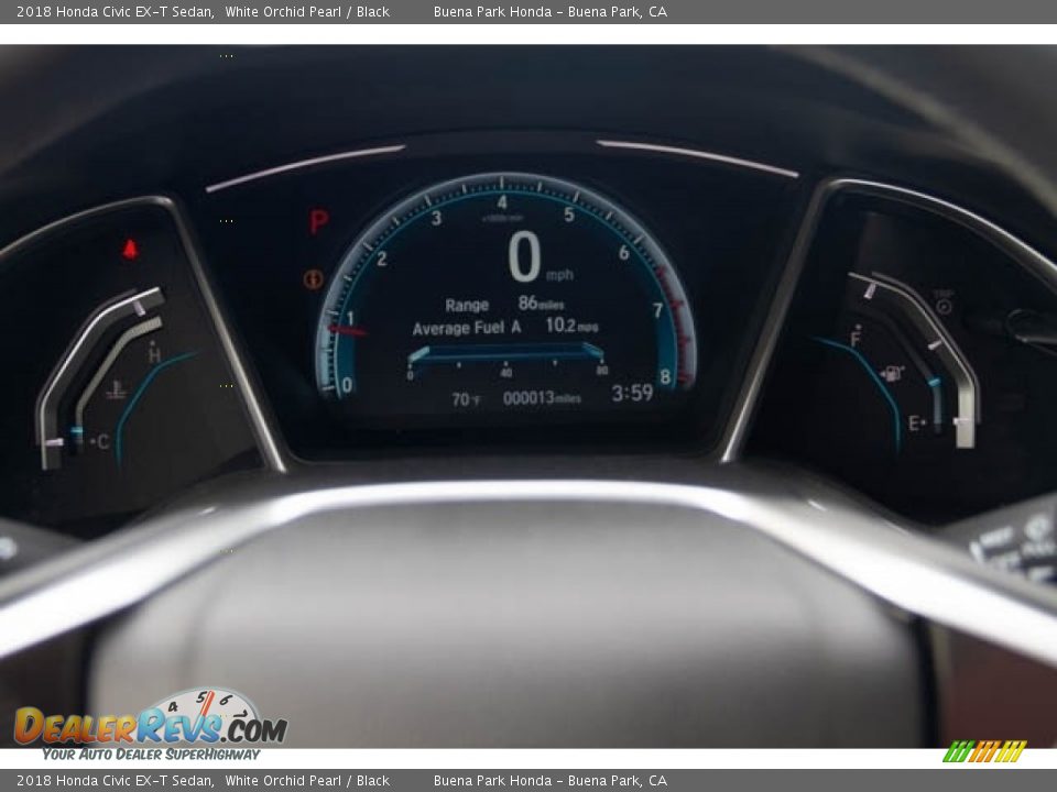 2018 Honda Civic EX-T Sedan White Orchid Pearl / Black Photo #11