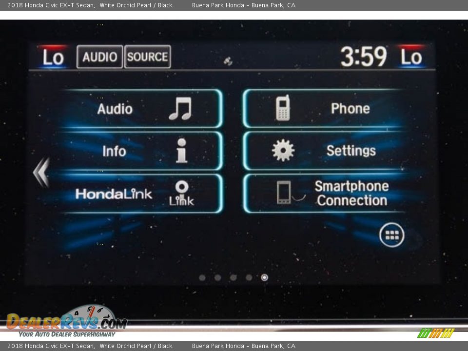 2018 Honda Civic EX-T Sedan White Orchid Pearl / Black Photo #25