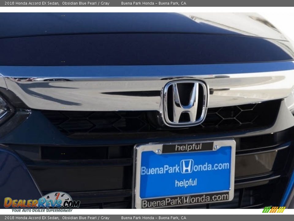 2018 Honda Accord EX Sedan Obsidian Blue Pearl / Gray Photo #4