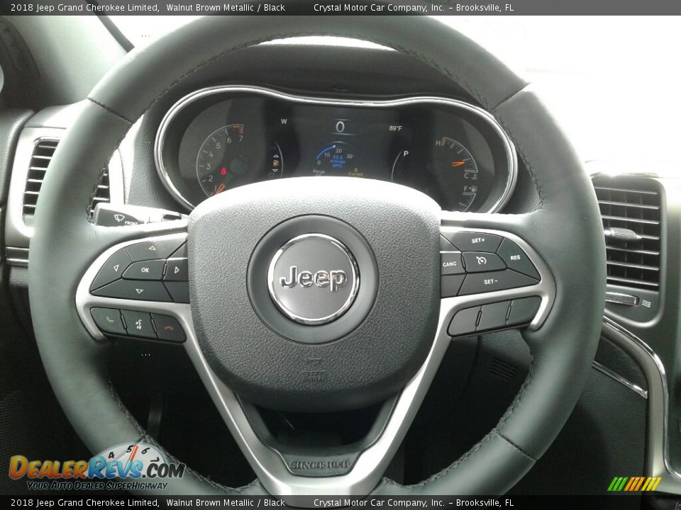 2018 Jeep Grand Cherokee Limited Walnut Brown Metallic / Black Photo #13