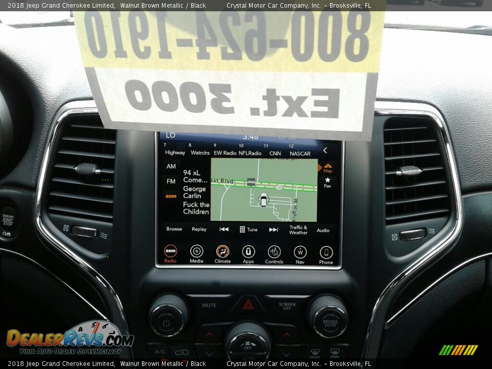 2018 Jeep Grand Cherokee Limited Walnut Brown Metallic / Black Photo #14