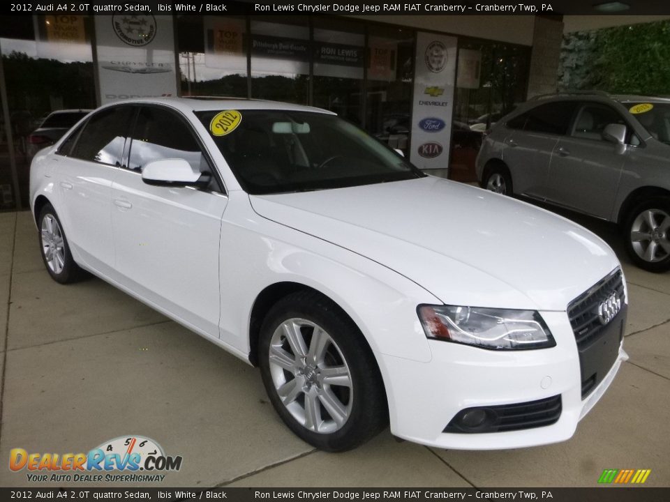 2012 Audi A4 2.0T quattro Sedan Ibis White / Black Photo #3