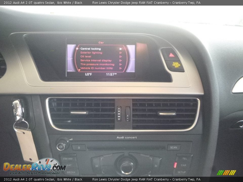 2012 Audi A4 2.0T quattro Sedan Ibis White / Black Photo #15