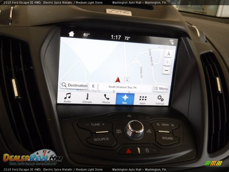 2016 Ford Escape SE 4WD Electric Spice Metallic / Medium Light Stone Photo #18