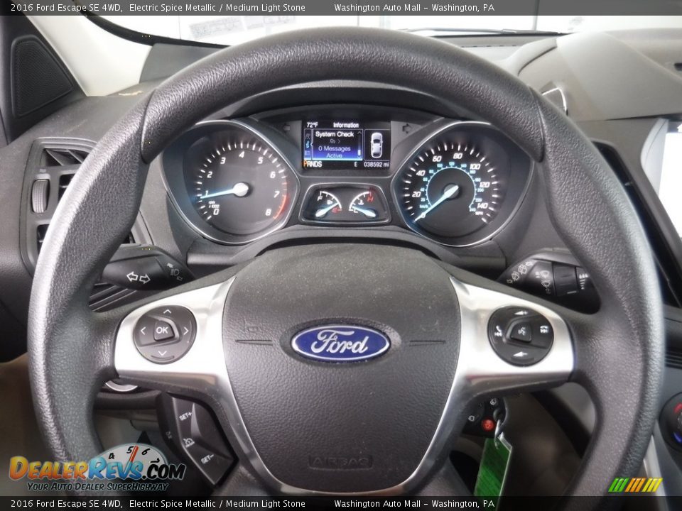 2016 Ford Escape SE 4WD Electric Spice Metallic / Medium Light Stone Photo #22