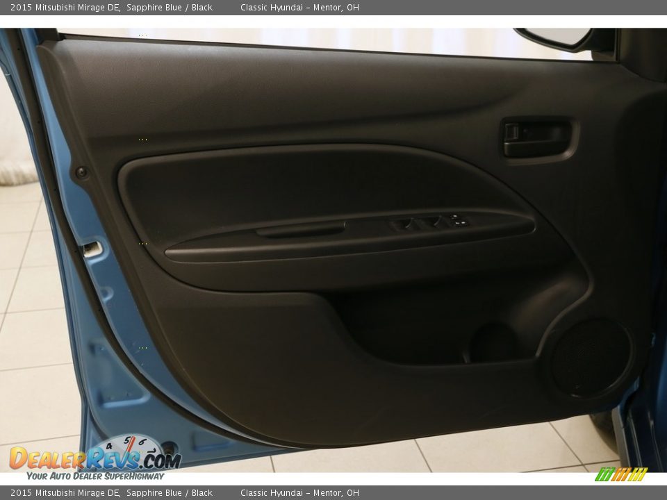 2015 Mitsubishi Mirage DE Sapphire Blue / Black Photo #4