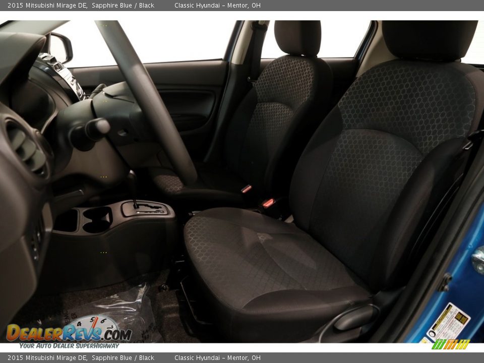 2015 Mitsubishi Mirage DE Sapphire Blue / Black Photo #5