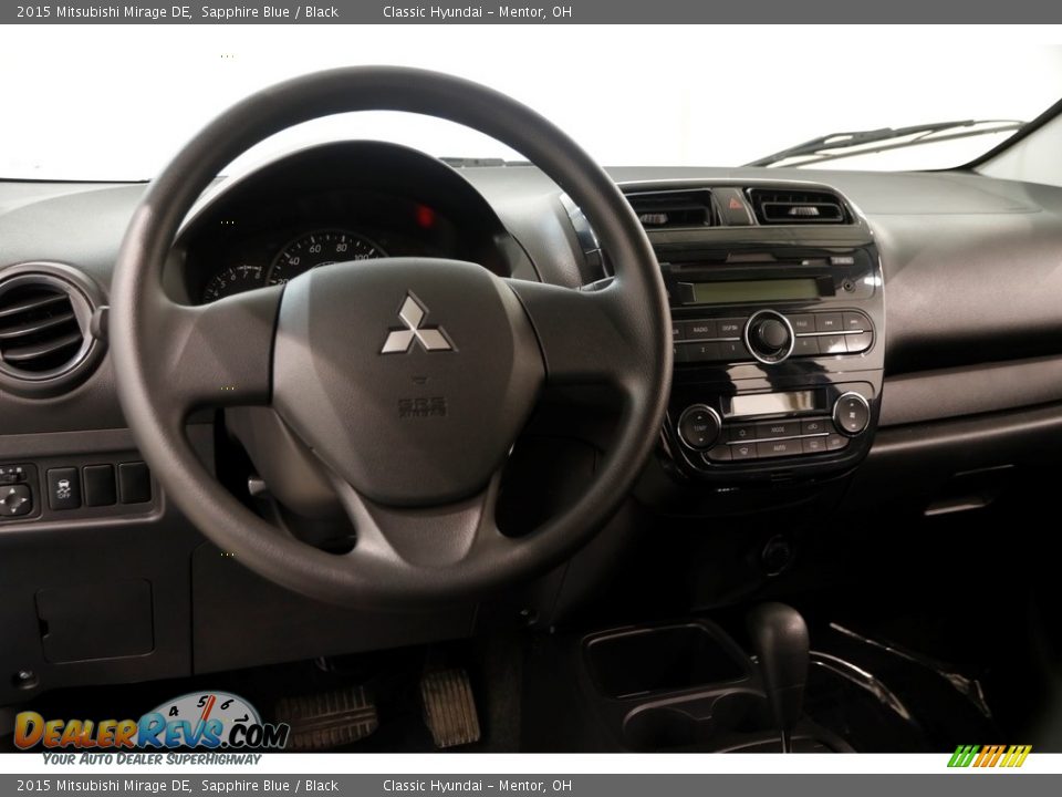 2015 Mitsubishi Mirage DE Sapphire Blue / Black Photo #6