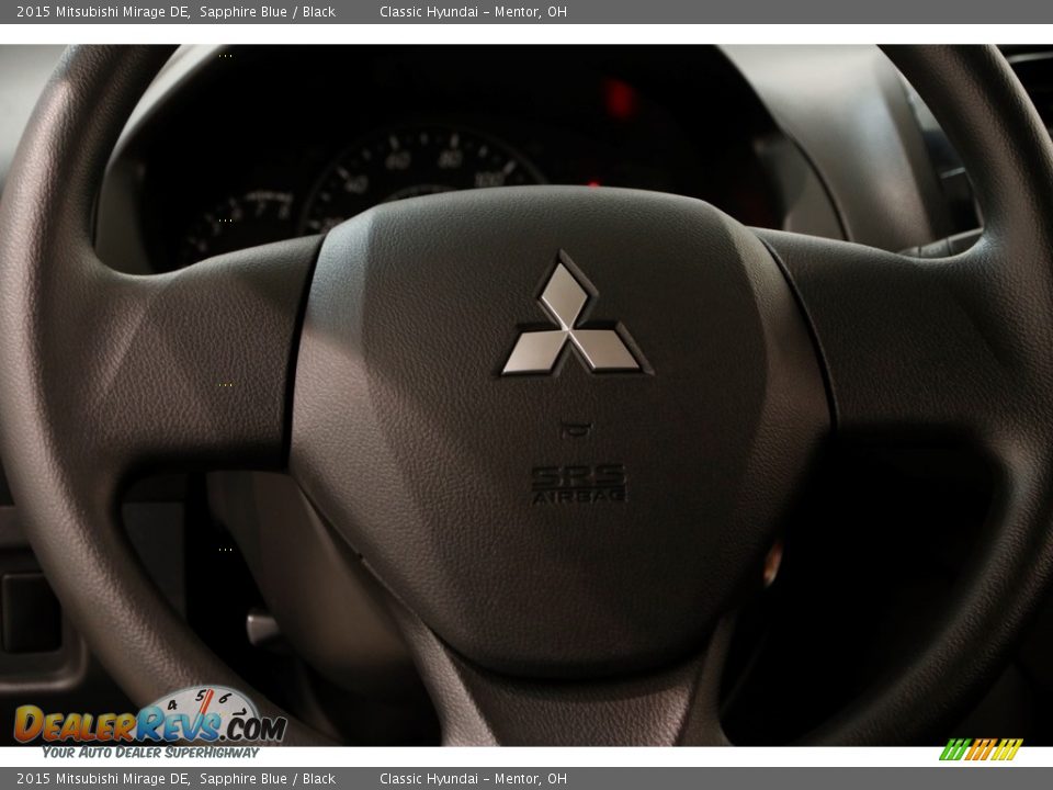 2015 Mitsubishi Mirage DE Sapphire Blue / Black Photo #7