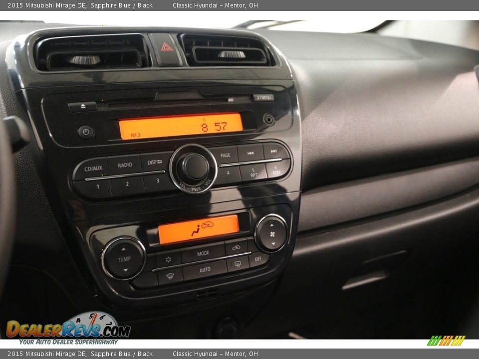 2015 Mitsubishi Mirage DE Sapphire Blue / Black Photo #9
