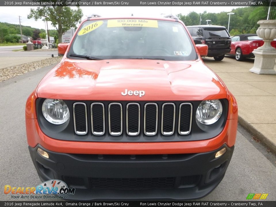2016 Jeep Renegade Latitude 4x4 Omaha Orange / Bark Brown/Ski Grey Photo #4