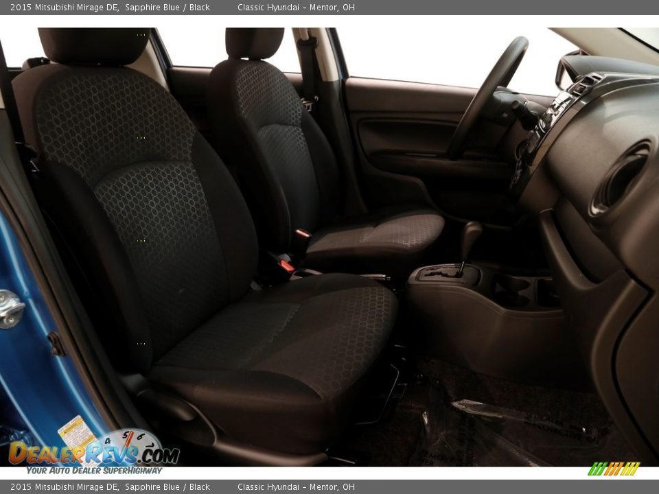 2015 Mitsubishi Mirage DE Sapphire Blue / Black Photo #11