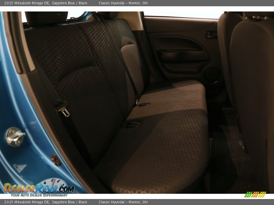 2015 Mitsubishi Mirage DE Sapphire Blue / Black Photo #12