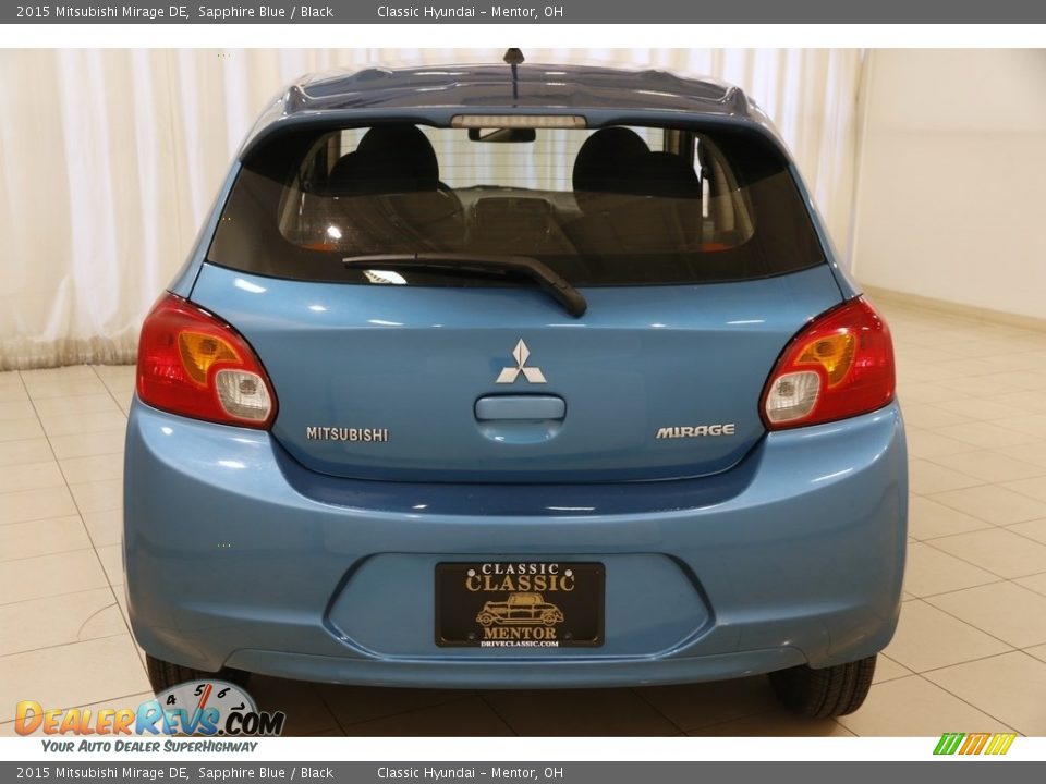 2015 Mitsubishi Mirage DE Sapphire Blue / Black Photo #14