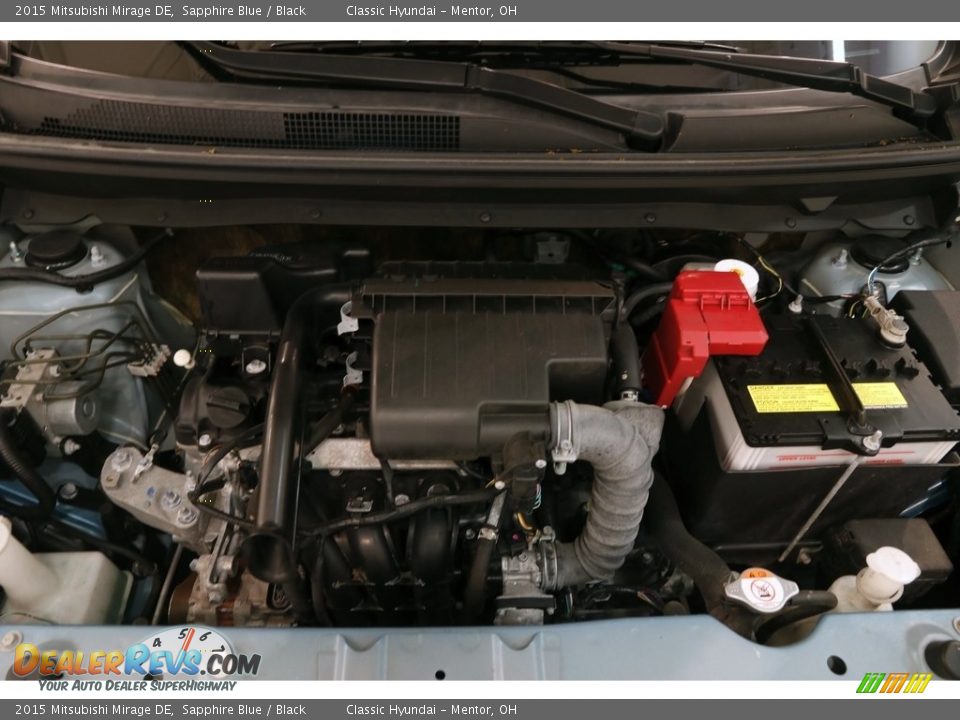2015 Mitsubishi Mirage DE Sapphire Blue / Black Photo #15